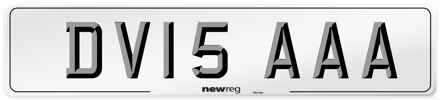 DV15 AAA Number Plate from New Reg